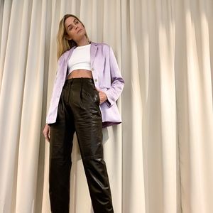 Lavender Satin Blazer